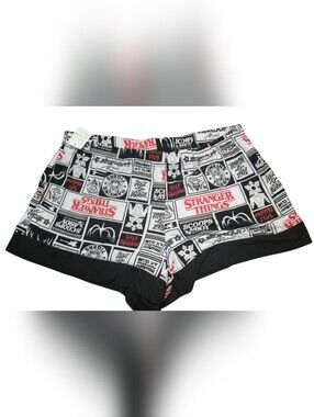 Netflix Stranger Things Women's Printed Notched Pajama Shorts  Sz L